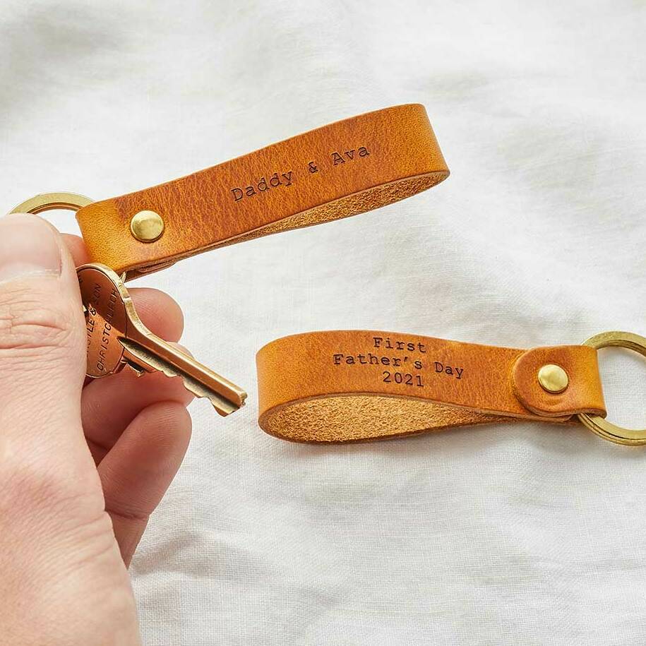 Customizable Leather Loop Keychain in Horween Leather | Made to order –  Custom Leather and Pen