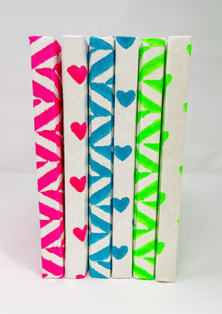 Handmade Block Print Pink Notebook, 6 of 6