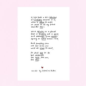 Consider This Poem Print, 2 of 2