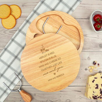 Personalised Wooden Cheese Board For Valentine’s Day, 4 of 6