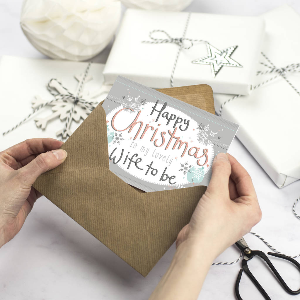 Christmas Card To My Wife To Be By Tandem Green  notonthehighstreet.com