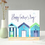 Beach Huts Father's Day Card, thumbnail 1 of 6