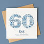 Blue Star Personalised 60th Birthday Card, thumbnail 3 of 5
