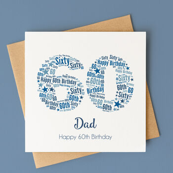 Blue Star Personalised 60th Birthday Card, 3 of 5