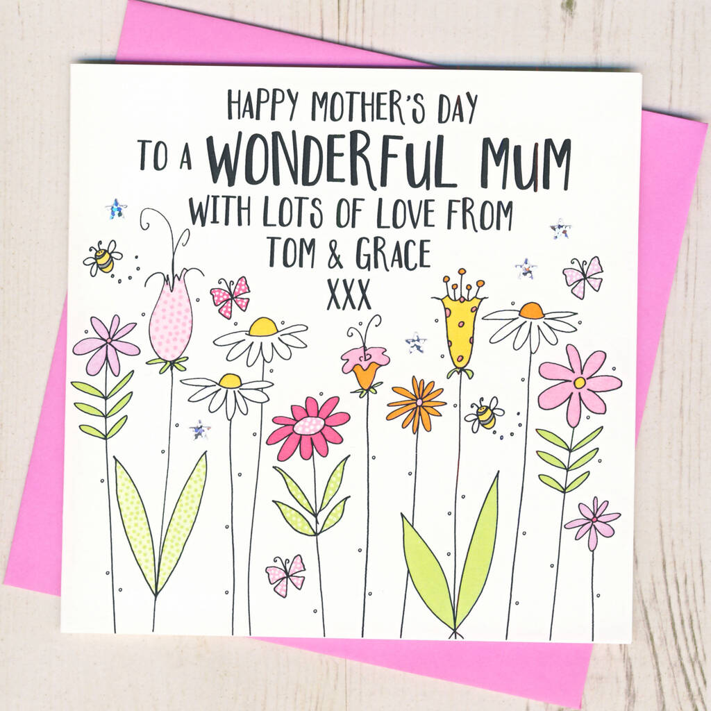 Personalised Wonderful Mum Mothers Day Card By Eggbert And Daisy