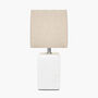 White Block Ceramic Rectangular Table Lamp, thumbnail 4 of 10