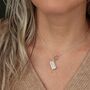 Sterling Silver Building Block Charm Necklace, thumbnail 3 of 7