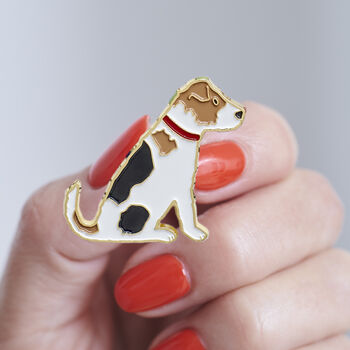 Jack Russell Christmas Dog Pin, 3 of 3