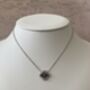 Single Silver Clover Necklace, thumbnail 1 of 4