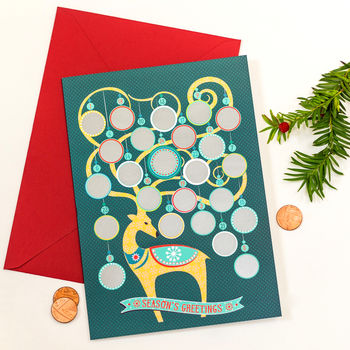 Advent Scratch And Reveal Greeting Card, 2 of 3