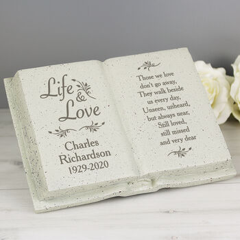 Personalised Life And Love Memorial Book, 2 of 3