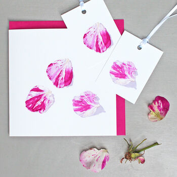 Gift Tags With Rose Petals Illustrations, 3 of 3