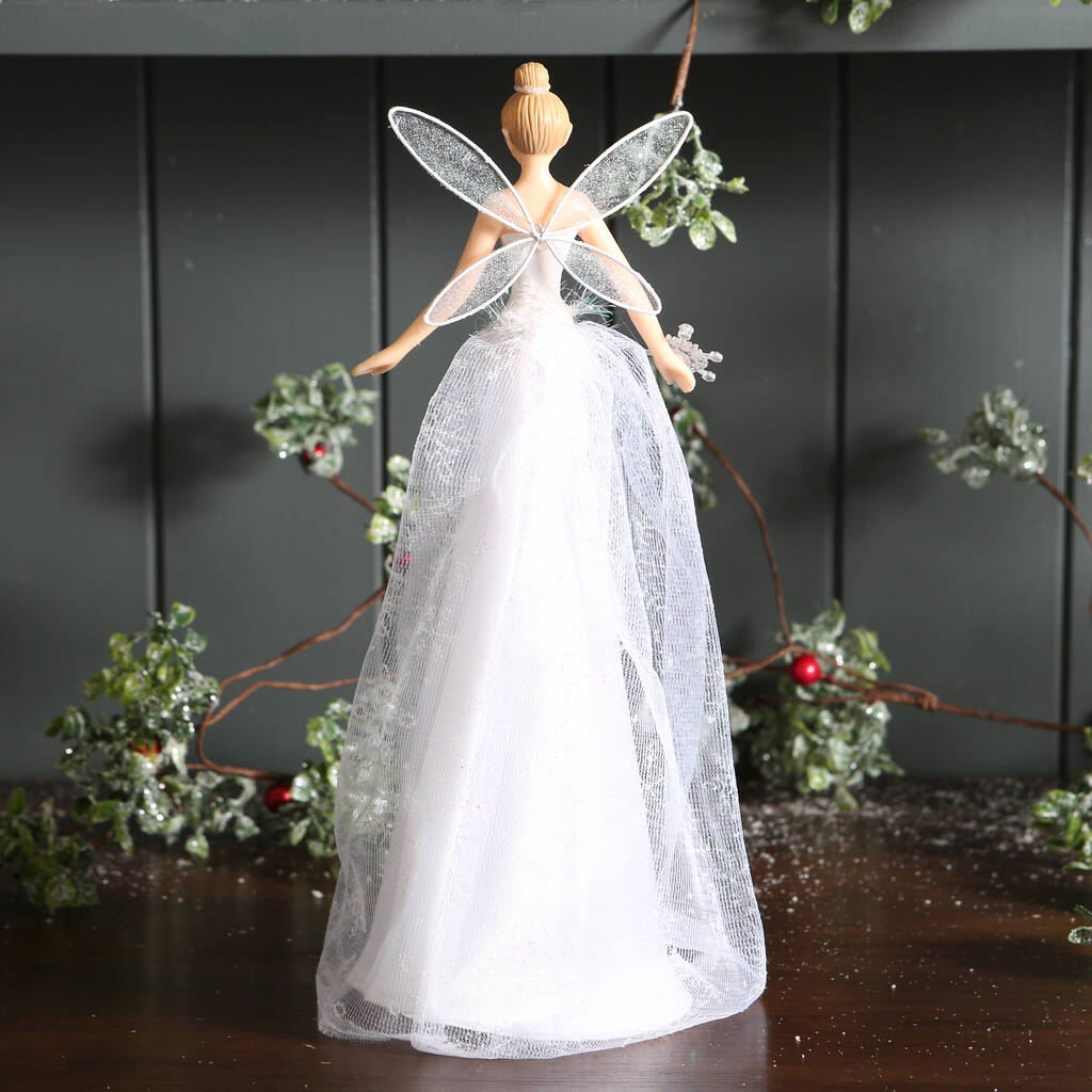 White Christmas Angel Tree Topper By Red Berry Apple White Christmas Angel Tree Topper By Red Berry Apple