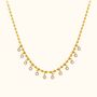 Waterproof Dainty Drop Stone Set Charm Necklace, thumbnail 2 of 2