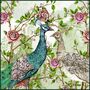Iya Valley Love Story Peacocks And Japanese Blossom Cushion, thumbnail 5 of 5