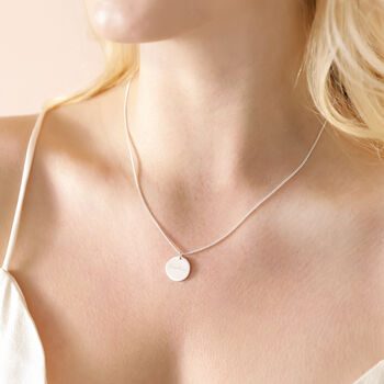 Personalised Family Names Sterling Silver Disc Necklace, 2 of 5