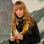 Regal Doves And Lions Multicolour On Black Luxury Silk Scarf 120cm * 120cm, thumbnail 4 of 5