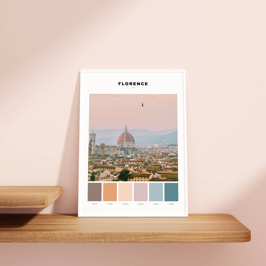 Florence At Sunset, Colour Palette Print, 1 of 4
