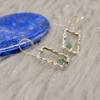 Emerald Silver Earrings, 9 of 12