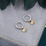 Sterling Silver Genuine Citrine Hoop Earrings, thumbnail 5 of 11