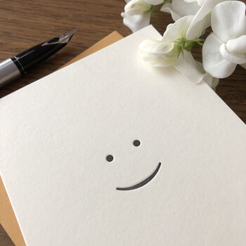 'Smile' Letterpress Card, 2 of 2