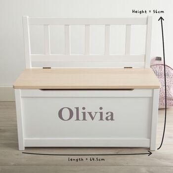 Personalised Toy Box And Bench, 3 of 3