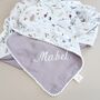 Wildflower Organic Muslin Baby Blanket With Name, thumbnail 6 of 12