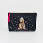 Party Bear Embroidered Blue Medium Pouch, thumbnail 1 of 8