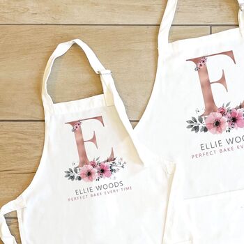 Personalised Initial Matching Mother Daughter Aprons, 4 of 4