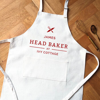 Personalised Head Baker Apron Gift, 2 of 7