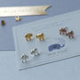 Elephant Awesome Stud Sterling Silver Earrings, thumbnail 2 of 10