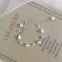 Bella Ivory Silver Pearl Charm Bracelet, thumbnail 2 of 3