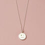 Birthstone Wink Face Disc Necklace, thumbnail 4 of 9