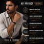 Men’s Adjustable Black Double Leather And Bead Bracelet – 12mm Woven Design With Black Stainless Steel Clasp, thumbnail 7 of 7