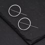 Stelring Silver Large Circle Ear Jacket Earrings, thumbnail 3 of 11