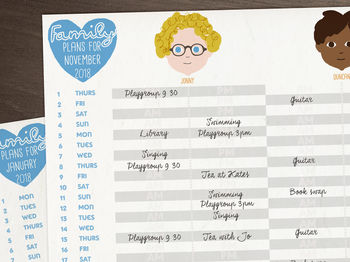 Personalised Family Activity Calendar, 4 of 5