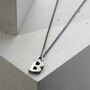 Men's Silver Initial Necklace, thumbnail 3 of 6