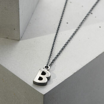 Men's Silver Initial Necklace, 3 of 6