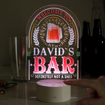Personalised Changing Colour Bar Night Light Gift, 3 of 3