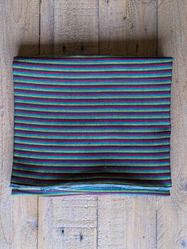 Nepali Cotton Scarf, Bold Stripes, Ethically Handmade, 5 of 8