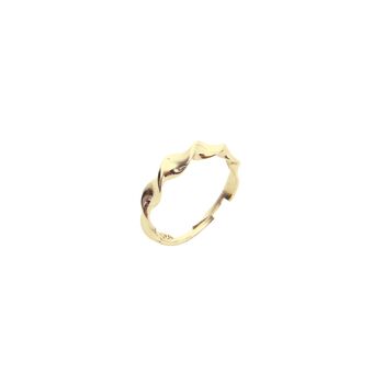 Twisted Stacking Ring Sterling Silver And Gold Vermeil, 5 of 12