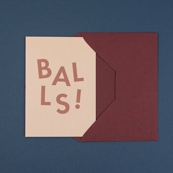 'Balls' Funny Sorry And Get Well Card, 4 of 4