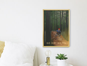 Go Dirt Biking Motocross Travel Poster Art Print, 2 of 8