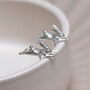 Sterling Silver Leaping Hare Stud Earrings, thumbnail 6 of 7