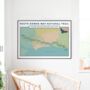 Personalised South Downs Way Map Print South Downs Art, thumbnail 4 of 10