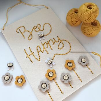Bee Happy Simple Embroidery Kit, 3 of 4
