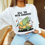 'Kill 'Em With Kindness' Frog Graphic Sweatshirt, thumbnail 3 of 5