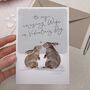 Cute Bunny Rabbit Wife Valentines Day Card, thumbnail 2 of 2