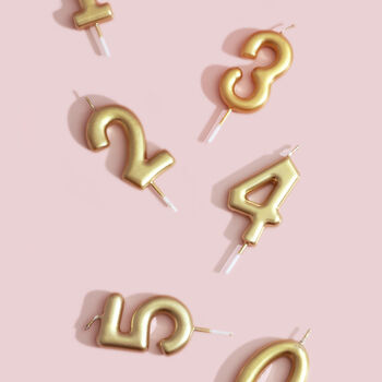 G Decor Gold Number Birthday Candles Zero To Nine, 3 of 5