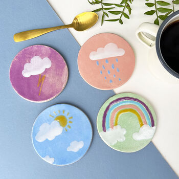 Colourful Weather Themed Coasters, 3 of 5